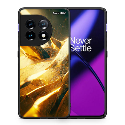Θήκη OnePlus 11 5G Real Gold από τη Smartfits με σχέδιο στο πίσω μέρος και μαύρο περίβλημα | OnePlus 11 5G Real Gold Case with Colorful Back and Black Bezels