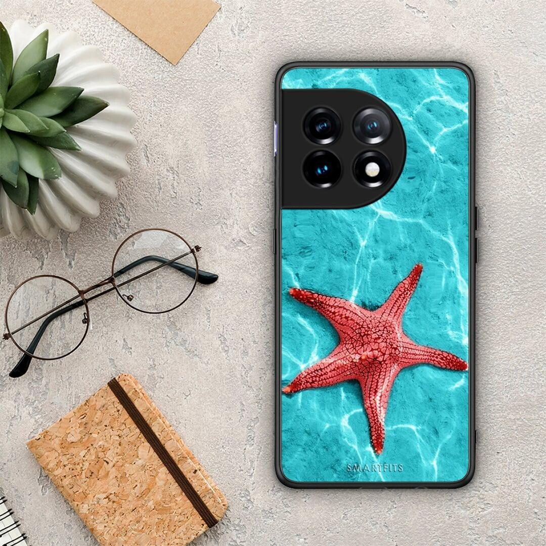 Θήκη OnePlus 11 5G Red Starfish από τη Smartfits με σχέδιο στο πίσω μέρος και μαύρο περίβλημα | OnePlus 11 5G Red Starfish Case with Colorful Back and Black Bezels