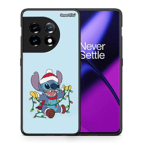 Θήκη OnePlus 11R / ACE 2 5G Santa Stich από τη Smartfits με σχέδιο στο πίσω μέρος και μαύρο περίβλημα | OnePlus 11R / ACE 2 5G Santa Stich Case with Colorful Back and Black Bezels