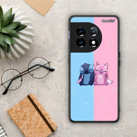 Thumbnail for Θήκη OnePlus 11 5G Stitch And Angel από τη Smartfits με σχέδιο στο πίσω μέρος και μαύρο περίβλημα | OnePlus 11 5G Stitch And Angel Case with Colorful Back and Black Bezels