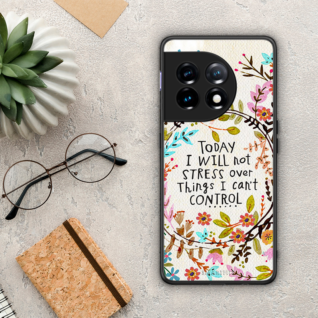 Θήκη OnePlus 11R / ACE 2 5G Stress Over από τη Smartfits με σχέδιο στο πίσω μέρος και μαύρο περίβλημα | OnePlus 11R / ACE 2 5G Stress Over Case with Colorful Back and Black Bezels