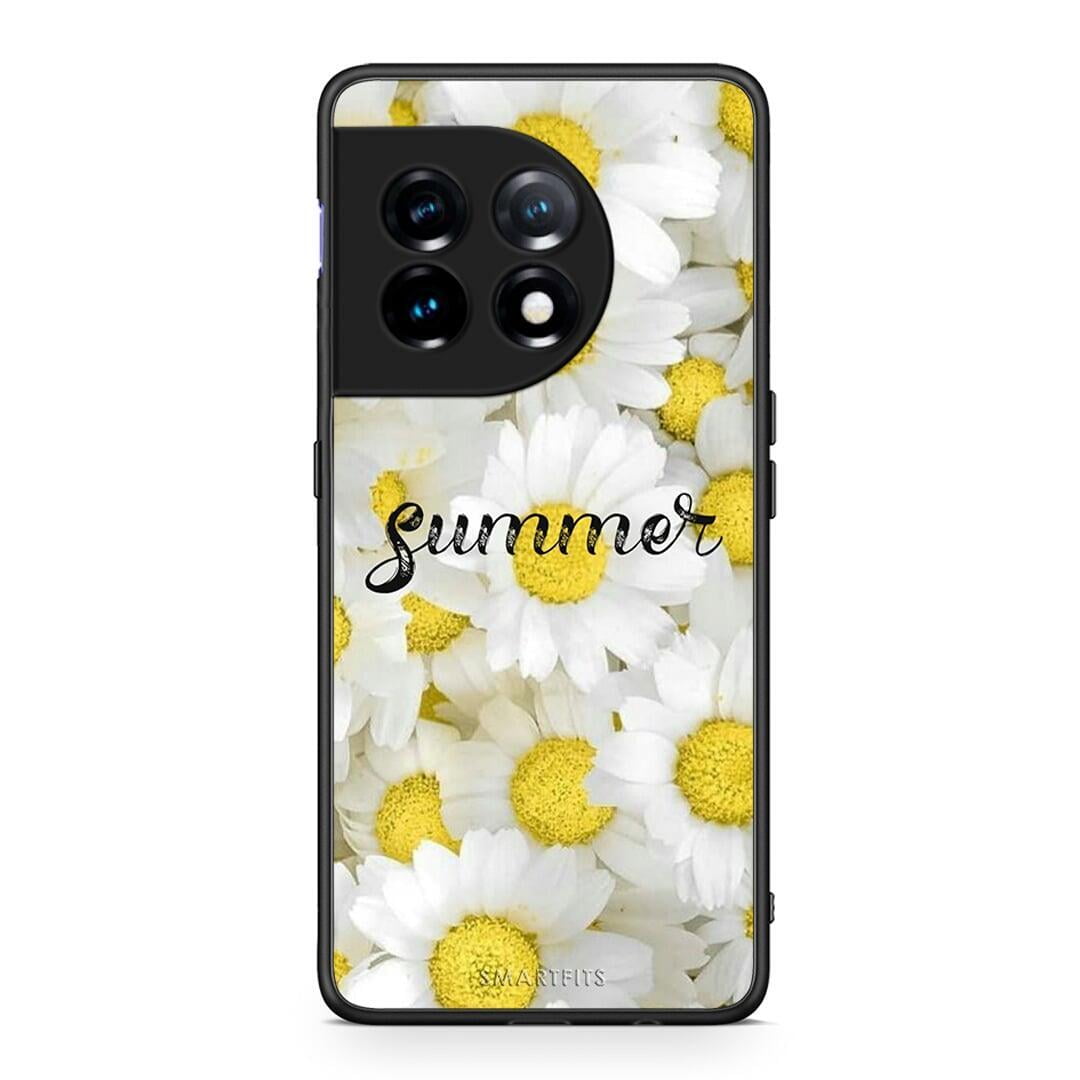 Θήκη OnePlus 11 5G Summer Daisies από τη Smartfits με σχέδιο στο πίσω μέρος και μαύρο περίβλημα | OnePlus 11 5G Summer Daisies Case with Colorful Back and Black Bezels