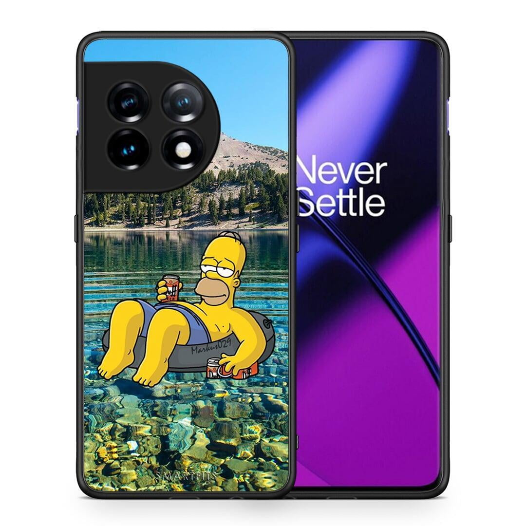 Θήκη OnePlus 11 5G Summer Happiness από τη Smartfits με σχέδιο στο πίσω μέρος και μαύρο περίβλημα | OnePlus 11 5G Summer Happiness Case with Colorful Back and Black Bezels