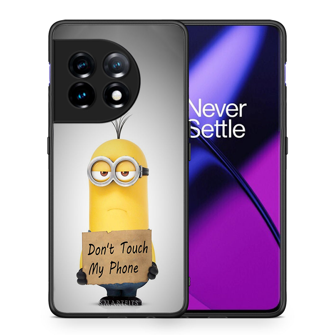 Θήκη OnePlus 11R / ACE 2 5G Text Minion από τη Smartfits με σχέδιο στο πίσω μέρος και μαύρο περίβλημα | OnePlus 11R / ACE 2 5G Text Minion Case with Colorful Back and Black Bezels