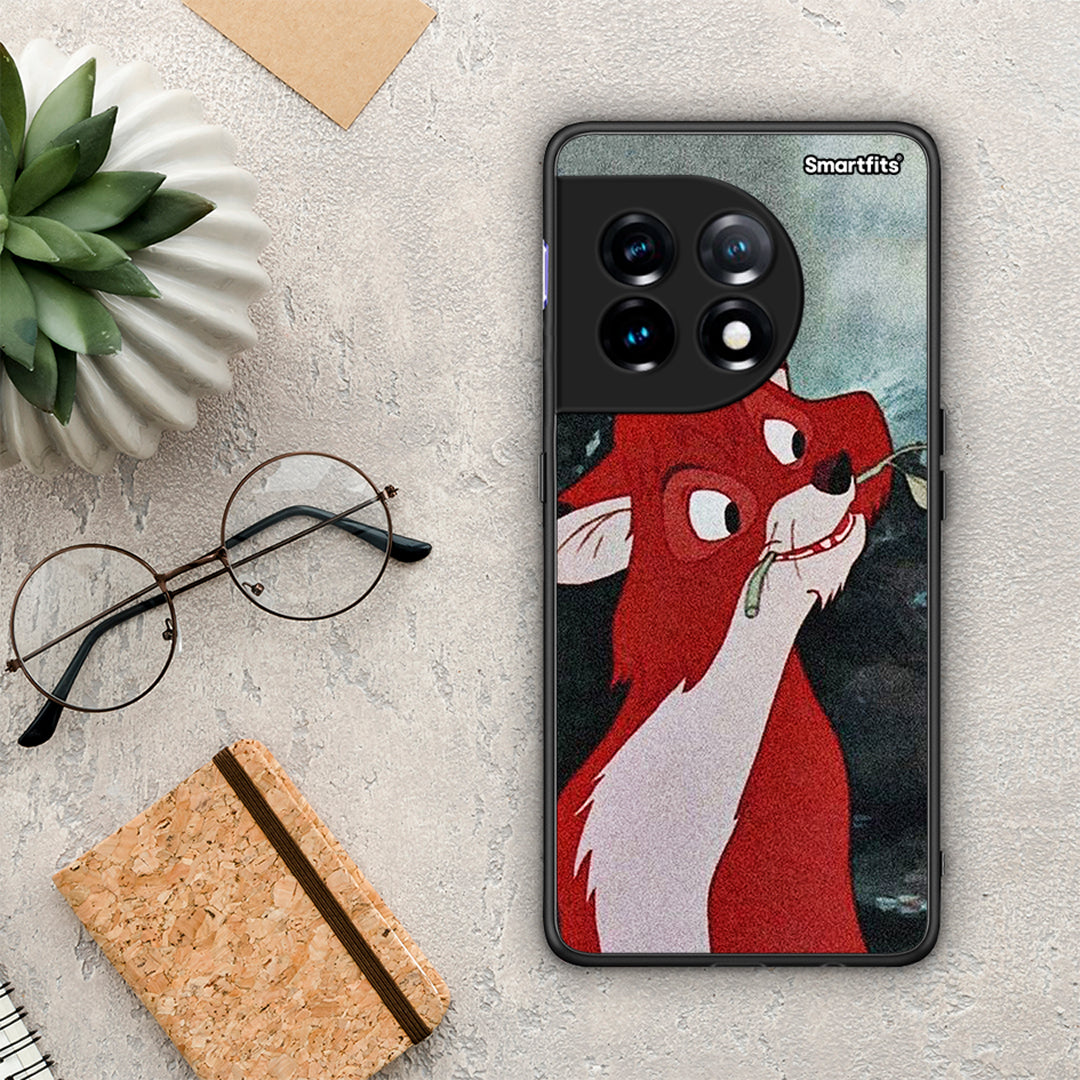 Θήκη OnePlus 11R / ACE 2 5G Tod And Vixey Love 1 από τη Smartfits με σχέδιο στο πίσω μέρος και μαύρο περίβλημα | OnePlus 11R / ACE 2 5G Tod And Vixey Love 1 Case with Colorful Back and Black Bezels