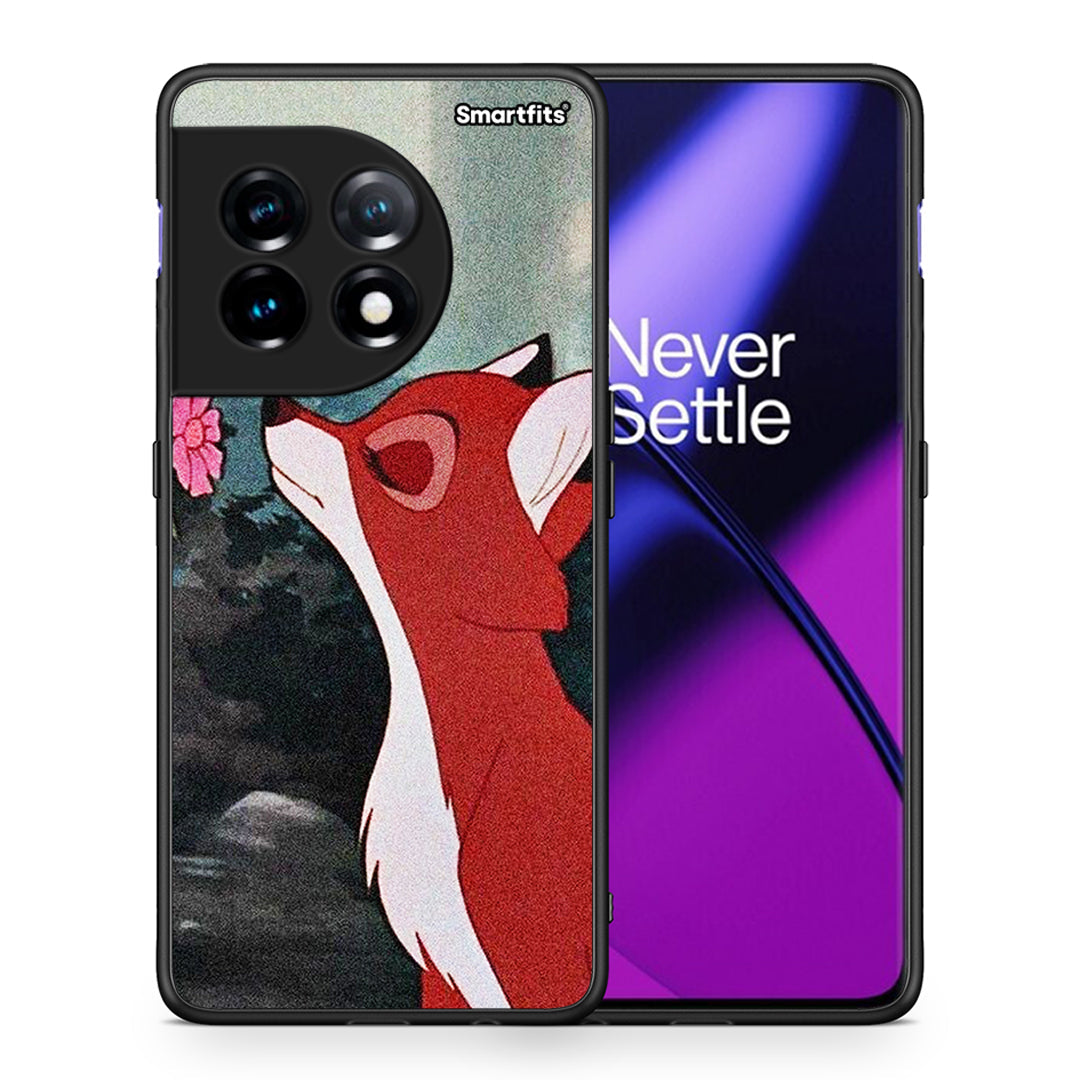 Θήκη OnePlus 11 5G Tod And Vixey Love 2 από τη Smartfits με σχέδιο στο πίσω μέρος και μαύρο περίβλημα | OnePlus 11 5G Tod And Vixey Love 2 Case with Colorful Back and Black Bezels