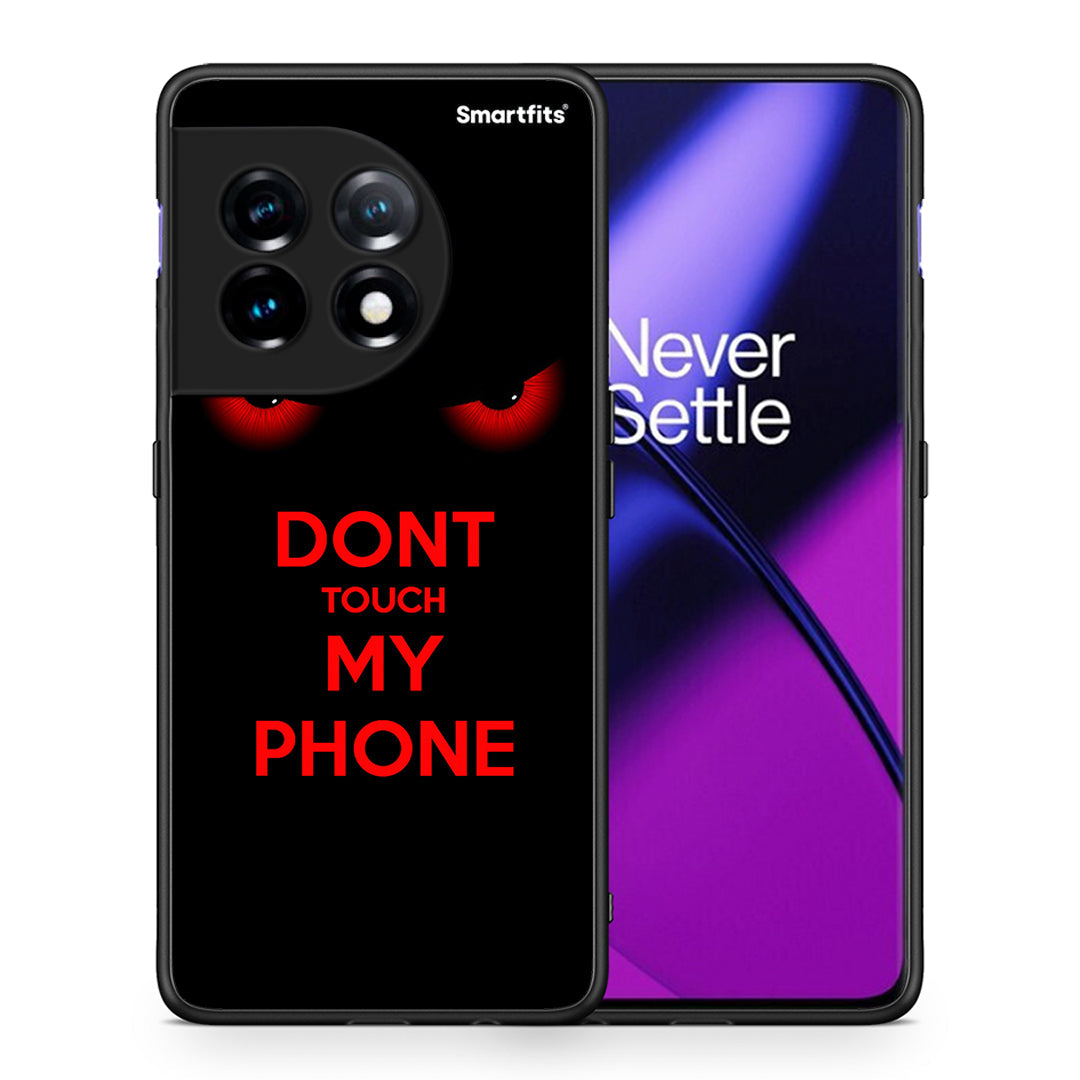 Θήκη OnePlus 11 5G Touch My Phone από τη Smartfits με σχέδιο στο πίσω μέρος και μαύρο περίβλημα | OnePlus 11 5G Touch My Phone Case with Colorful Back and Black Bezels