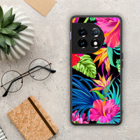 Thumbnail for Θήκη OnePlus 11R / ACE 2 5G Tropical Flowers από τη Smartfits με σχέδιο στο πίσω μέρος και μαύρο περίβλημα | OnePlus 11R / ACE 2 5G Tropical Flowers Case with Colorful Back and Black Bezels