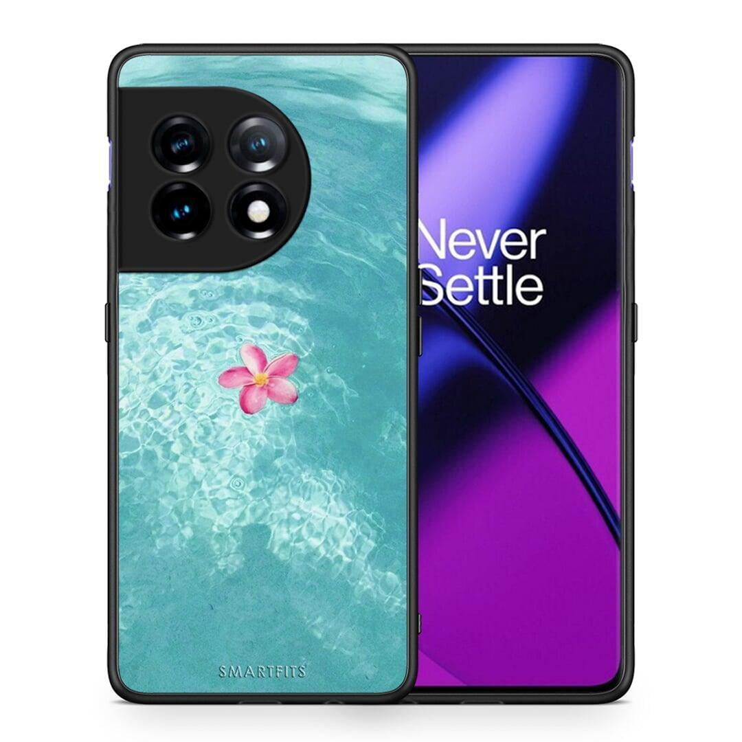 Θήκη OnePlus 11 5G Water Flower από τη Smartfits με σχέδιο στο πίσω μέρος και μαύρο περίβλημα | OnePlus 11 5G Water Flower Case with Colorful Back and Black Bezels