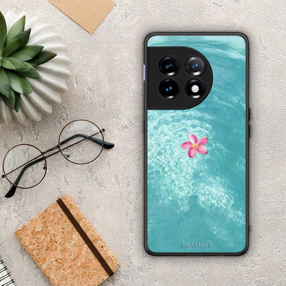 Θήκη OnePlus 11 5G Water Flower από τη Smartfits με σχέδιο στο πίσω μέρος και μαύρο περίβλημα | OnePlus 11 5G Water Flower Case with Colorful Back and Black Bezels