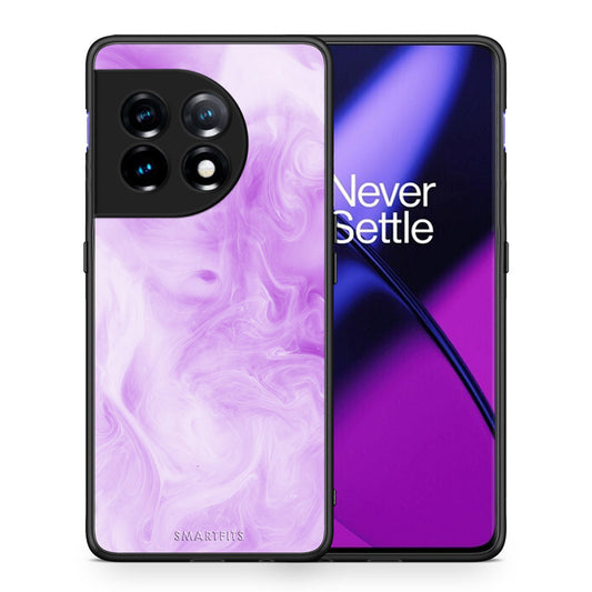 Θήκη OnePlus 11 5G Watercolor Lavender από τη Smartfits με σχέδιο στο πίσω μέρος και μαύρο περίβλημα | OnePlus 11 5G Watercolor Lavender Case with Colorful Back and Black Bezels