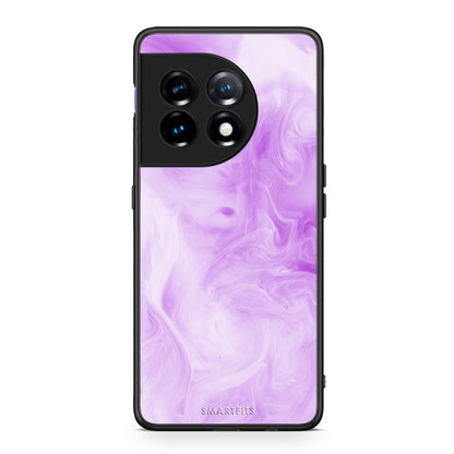 Θήκη OnePlus 11 5G Watercolor Lavender από τη Smartfits με σχέδιο στο πίσω μέρος και μαύρο περίβλημα | OnePlus 11 5G Watercolor Lavender Case with Colorful Back and Black Bezels