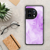 Thumbnail for Θήκη OnePlus 11 5G Watercolor Lavender από τη Smartfits με σχέδιο στο πίσω μέρος και μαύρο περίβλημα | OnePlus 11 5G Watercolor Lavender Case with Colorful Back and Black Bezels