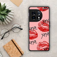 Thumbnail for Θήκη OnePlus 11 5G XOXO Lips από τη Smartfits με σχέδιο στο πίσω μέρος και μαύρο περίβλημα | OnePlus 11 5G XOXO Lips Case with Colorful Back and Black Bezels