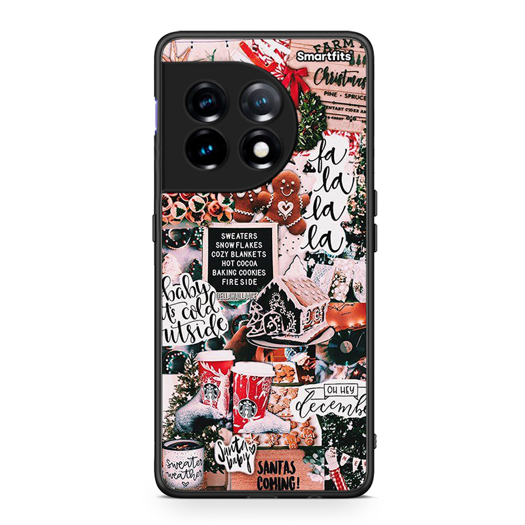 Θήκη OnePlus 11R / ACE 2 5G Xmas Habbits από τη Smartfits με σχέδιο στο πίσω μέρος και μαύρο περίβλημα | OnePlus 11R / ACE 2 5G Xmas Habbits Case with Colorful Back and Black Bezels