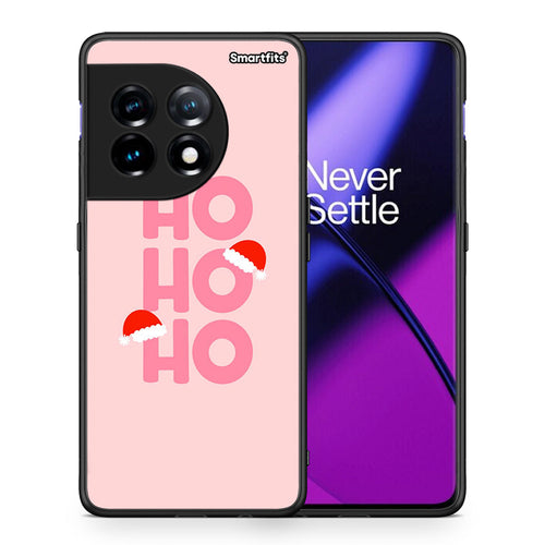 Θήκη OnePlus 11R / ACE 2 5G Xmas Ho Ho Ho από τη Smartfits με σχέδιο στο πίσω μέρος και μαύρο περίβλημα | OnePlus 11R / ACE 2 5G Xmas Ho Ho Ho Case with Colorful Back and Black Bezels