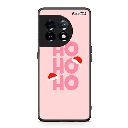 Θήκη OnePlus 11 5G Xmas Ho Ho Ho από τη Smartfits με σχέδιο στο πίσω μέρος και μαύρο περίβλημα | OnePlus 11 5G Xmas Ho Ho Ho Case with Colorful Back and Black Bezels