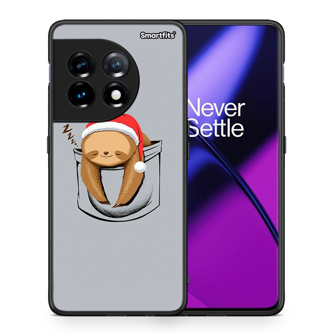 Θήκη OnePlus 11 5G Xmas Zzzz από τη Smartfits με σχέδιο στο πίσω μέρος και μαύρο περίβλημα | OnePlus 11 5G Xmas Zzzz Case with Colorful Back and Black Bezels