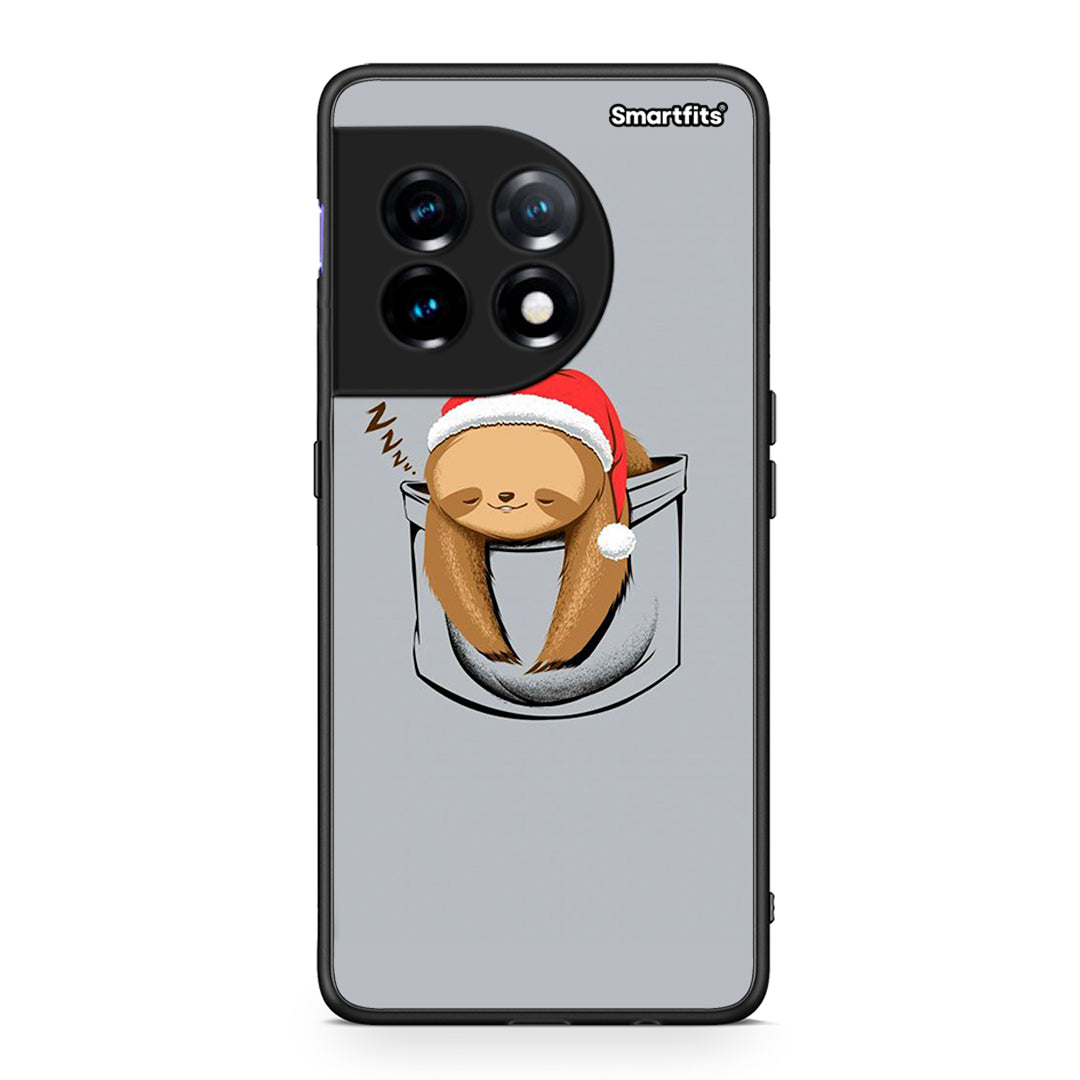 Θήκη OnePlus 11 5G Xmas Zzzz από τη Smartfits με σχέδιο στο πίσω μέρος και μαύρο περίβλημα | OnePlus 11 5G Xmas Zzzz Case with Colorful Back and Black Bezels