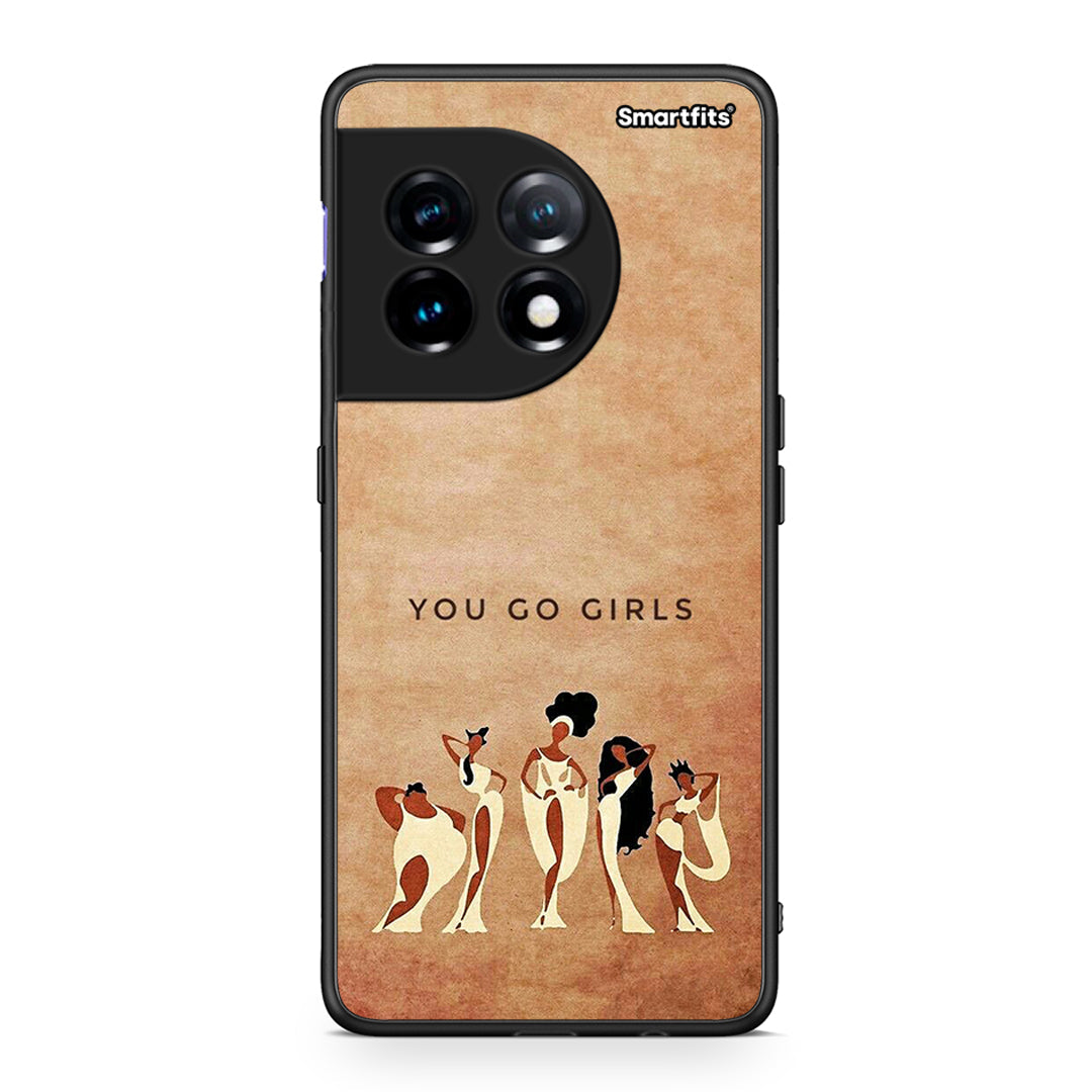 Θήκη OnePlus 11 5G You Go Girl από τη Smartfits με σχέδιο στο πίσω μέρος και μαύρο περίβλημα | OnePlus 11 5G You Go Girl Case with Colorful Back and Black Bezels