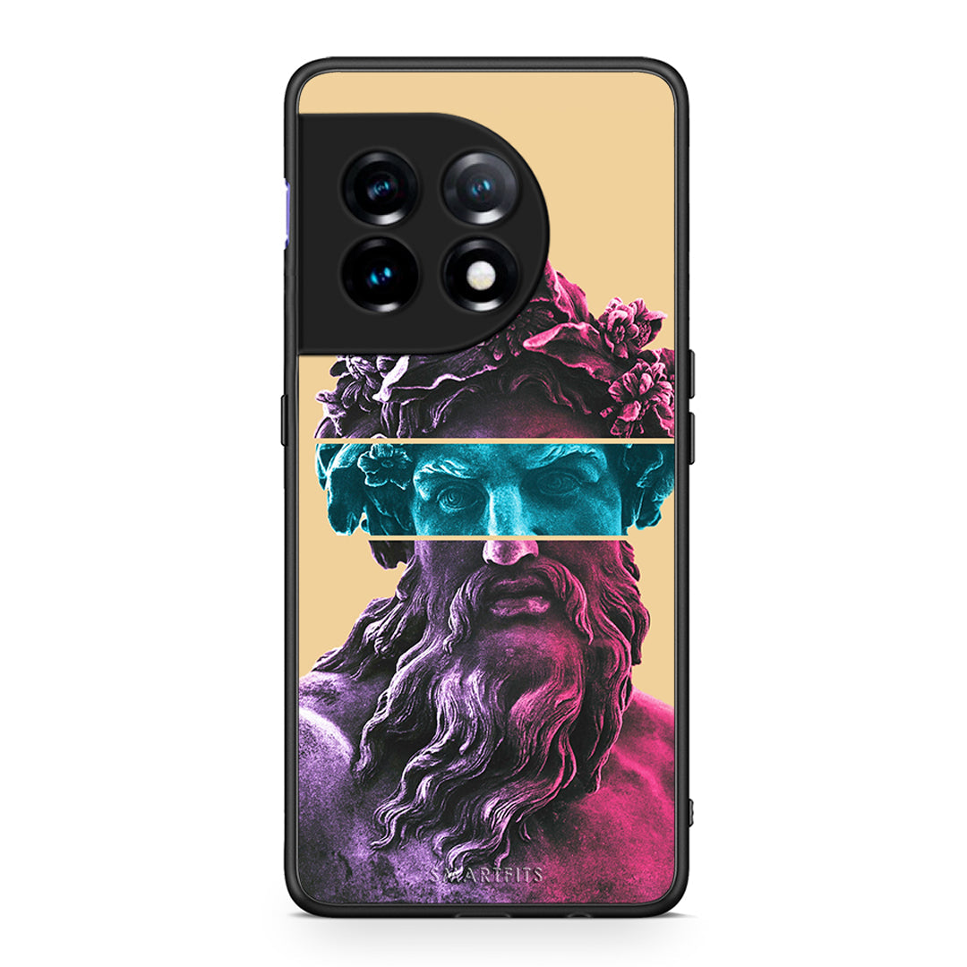 Θήκη OnePlus 11 5G Zeus Art από τη Smartfits με σχέδιο στο πίσω μέρος και μαύρο περίβλημα | OnePlus 11 5G Zeus Art Case with Colorful Back and Black Bezels