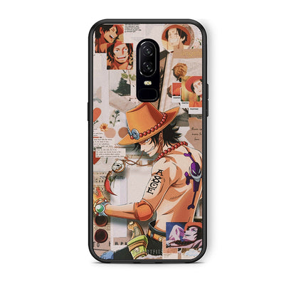 OnePlus 6 Anime Collage θήκη από τη Smartfits με σχέδιο στο πίσω μέρος και μαύρο περίβλημα | Smartphone case with colorful back and black bezels by Smartfits