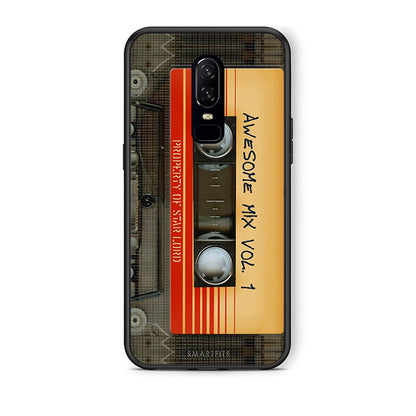 OnePlus 6 Awesome Mix θήκη από τη Smartfits με σχέδιο στο πίσω μέρος και μαύρο περίβλημα | Smartphone case with colorful back and black bezels by Smartfits