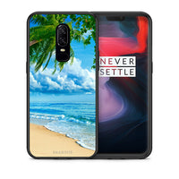 Thumbnail for Θήκη OnePlus 6 Beautiful Beach από τη Smartfits με σχέδιο στο πίσω μέρος και μαύρο περίβλημα | OnePlus 6 Beautiful Beach case with colorful back and black bezels