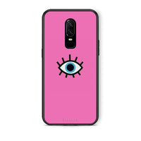 Thumbnail for OnePlus 6 Blue Eye Pink θήκη από τη Smartfits με σχέδιο στο πίσω μέρος και μαύρο περίβλημα | Smartphone case with colorful back and black bezels by Smartfits