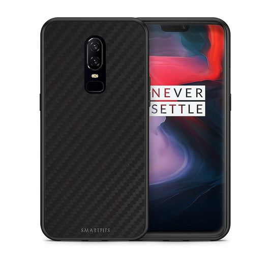 Θήκη OnePlus 6 Carbon Black από τη Smartfits με σχέδιο στο πίσω μέρος και μαύρο περίβλημα | OnePlus 6 Carbon Black case with colorful back and black bezels