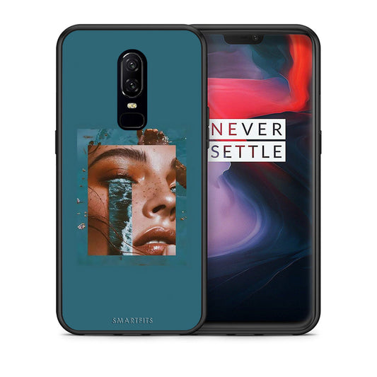 Θήκη OnePlus 6 Cry An Ocean από τη Smartfits με σχέδιο στο πίσω μέρος και μαύρο περίβλημα | OnePlus 6 Cry An Ocean case with colorful back and black bezels