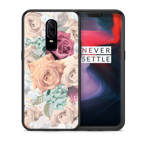 Θήκη OnePlus 6 Bouquet Floral από τη Smartfits με σχέδιο στο πίσω μέρος και μαύρο περίβλημα | OnePlus 6 Bouquet Floral case with colorful back and black bezels