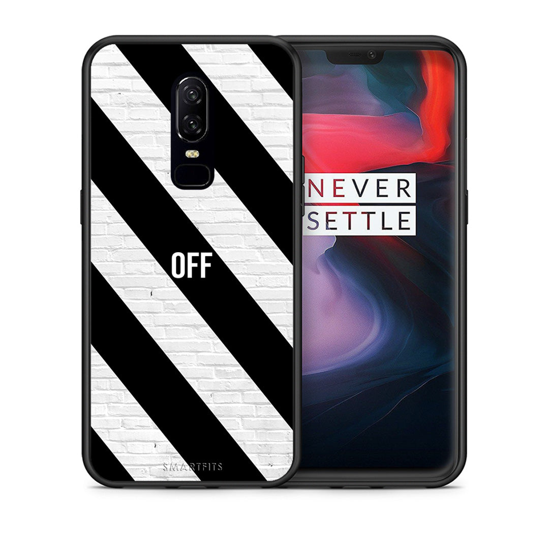 Θήκη OnePlus 6 Get Off από τη Smartfits με σχέδιο στο πίσω μέρος και μαύρο περίβλημα | OnePlus 6 Get Off case with colorful back and black bezels