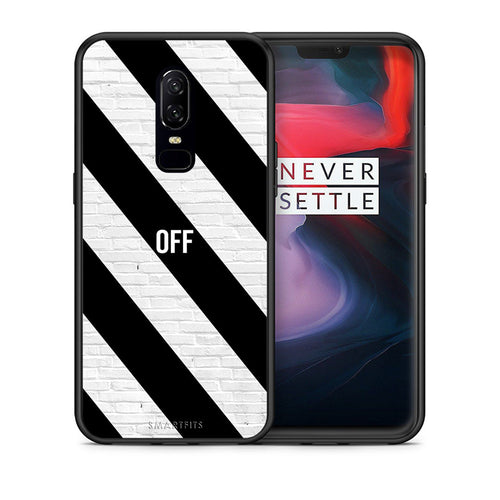 Θήκη OnePlus 6 Get Off από τη Smartfits με σχέδιο στο πίσω μέρος και μαύρο περίβλημα | OnePlus 6 Get Off case with colorful back and black bezels