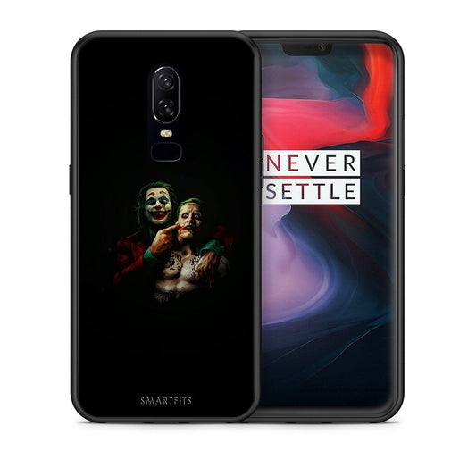 Θήκη OnePlus 6 Clown Hero από τη Smartfits με σχέδιο στο πίσω μέρος και μαύρο περίβλημα | OnePlus 6 Clown Hero case with colorful back and black bezels