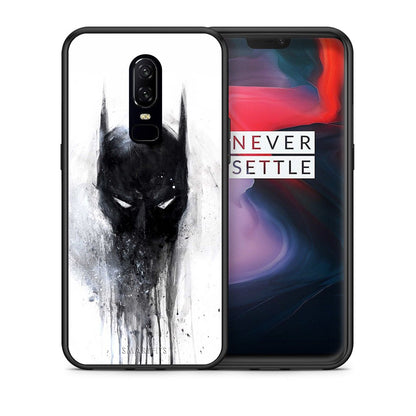 Θήκη OnePlus 6 Paint Bat Hero από τη Smartfits με σχέδιο στο πίσω μέρος και μαύρο περίβλημα | OnePlus 6 Paint Bat Hero case with colorful back and black bezels