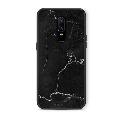 OnePlus 6 Marble Black θήκη από τη Smartfits με σχέδιο στο πίσω μέρος και μαύρο περίβλημα | Smartphone case with colorful back and black bezels by Smartfits