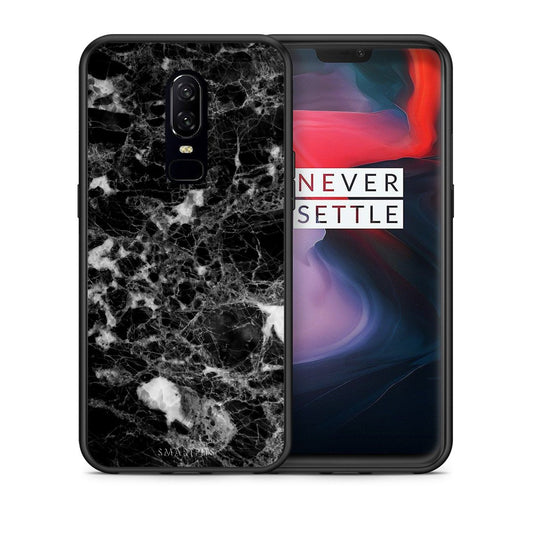 Θήκη OnePlus 6 Male Marble από τη Smartfits με σχέδιο στο πίσω μέρος και μαύρο περίβλημα | OnePlus 6 Male Marble case with colorful back and black bezels