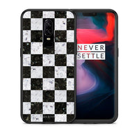 Thumbnail for Θήκη OnePlus 6 Square Geometric Marble από τη Smartfits με σχέδιο στο πίσω μέρος και μαύρο περίβλημα | OnePlus 6 Square Geometric Marble case with colorful back and black bezels