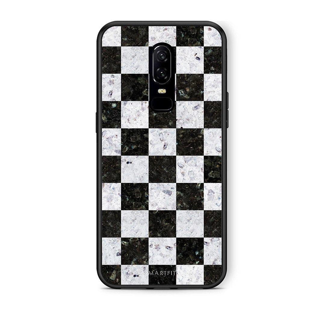 4 - OnePlus 6 Square Geometric Marble case, cover, bumper