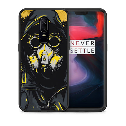 Θήκη OnePlus 6 Mask PopArt από τη Smartfits με σχέδιο στο πίσω μέρος και μαύρο περίβλημα | OnePlus 6 Mask PopArt case with colorful back and black bezels