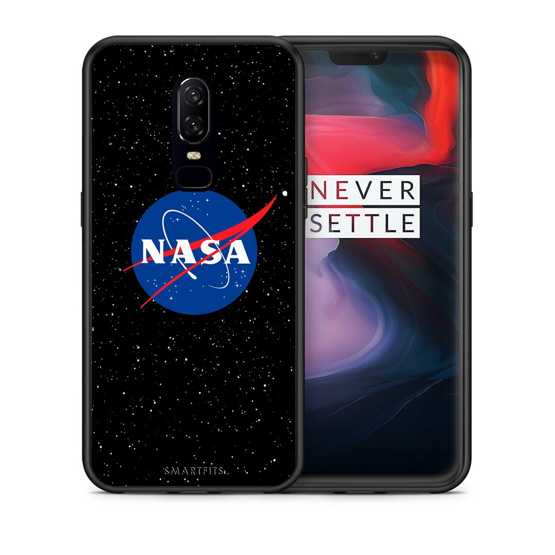 Θήκη OnePlus 6 NASA PopArt από τη Smartfits με σχέδιο στο πίσω μέρος και μαύρο περίβλημα | OnePlus 6 NASA PopArt case with colorful back and black bezels