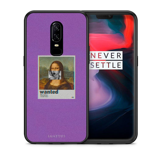 Θήκη OnePlus 6 Monalisa Popart από τη Smartfits με σχέδιο στο πίσω μέρος και μαύρο περίβλημα | OnePlus 6 Monalisa Popart case with colorful back and black bezels