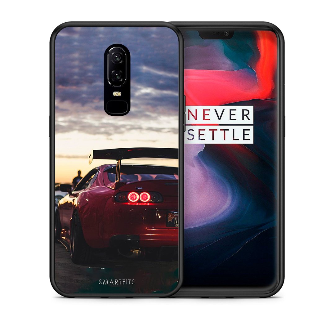 Θήκη OnePlus 6 Racing Supra από τη Smartfits με σχέδιο στο πίσω μέρος και μαύρο περίβλημα | OnePlus 6 Racing Supra case with colorful back and black bezels
