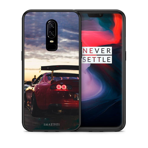 Θήκη OnePlus 6 Racing Supra από τη Smartfits με σχέδιο στο πίσω μέρος και μαύρο περίβλημα | OnePlus 6 Racing Supra case with colorful back and black bezels