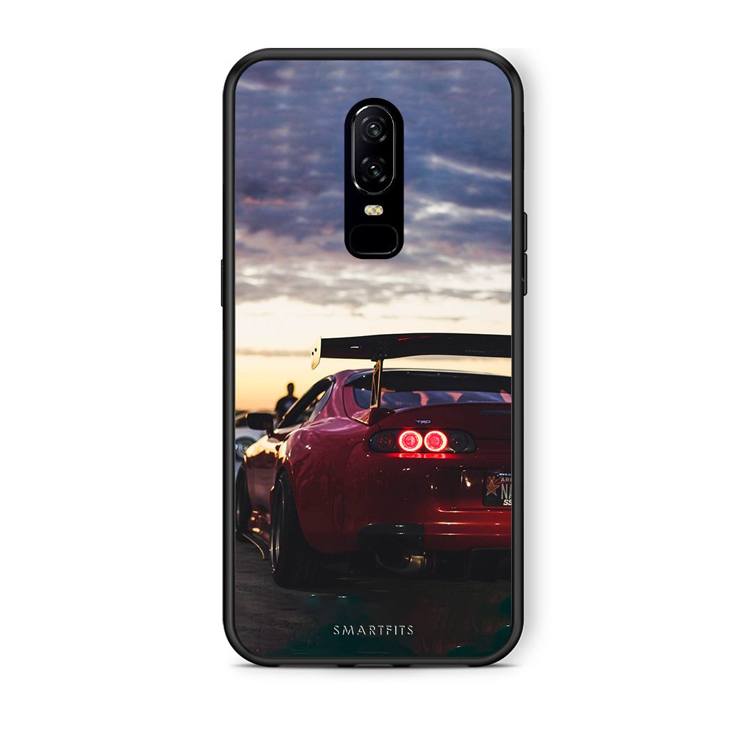 OnePlus 6 Racing Supra θήκη από τη Smartfits με σχέδιο στο πίσω μέρος και μαύρο περίβλημα | Smartphone case with colorful back and black bezels by Smartfits