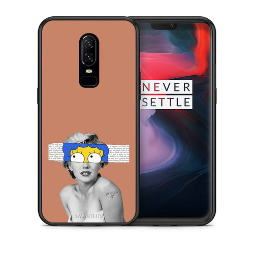 Θήκη OnePlus 6 Sim Merilyn από τη Smartfits με σχέδιο στο πίσω μέρος και μαύρο περίβλημα | OnePlus 6 Sim Merilyn case with colorful back and black bezels