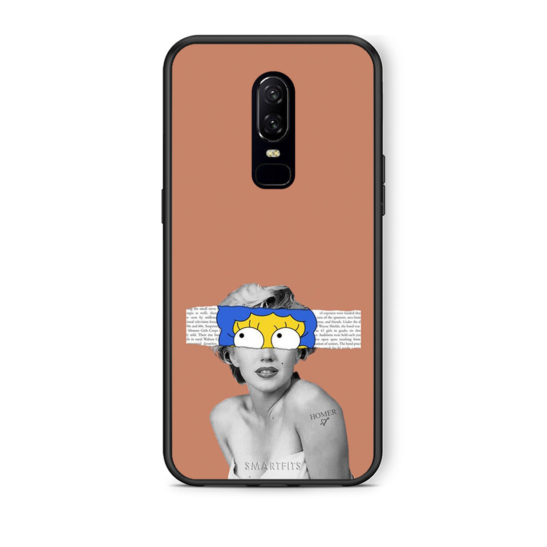 OnePlus 6 Sim Merilyn θήκη από τη Smartfits με σχέδιο στο πίσω μέρος και μαύρο περίβλημα | Smartphone case with colorful back and black bezels by Smartfits