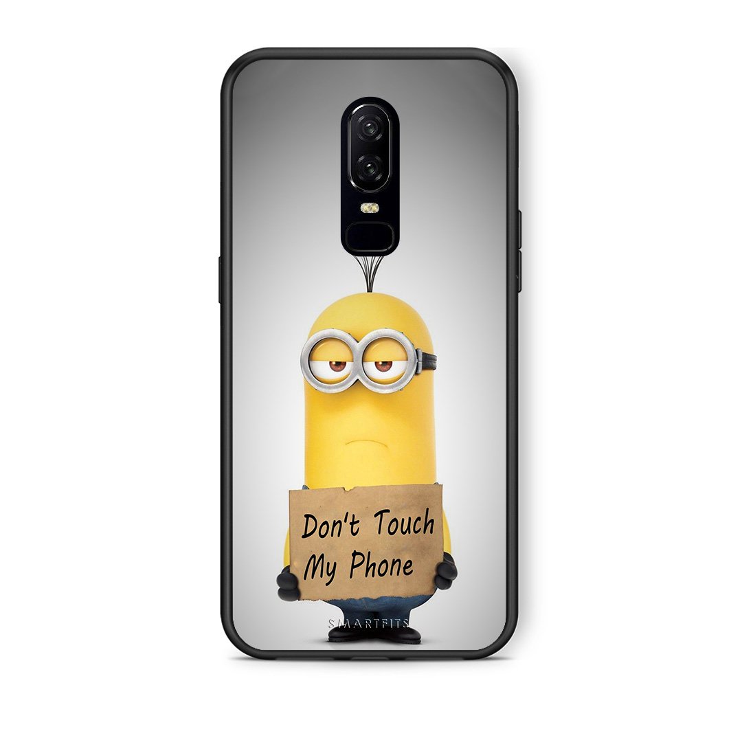 4 - OnePlus 6 Minion Text case, cover, bumper
