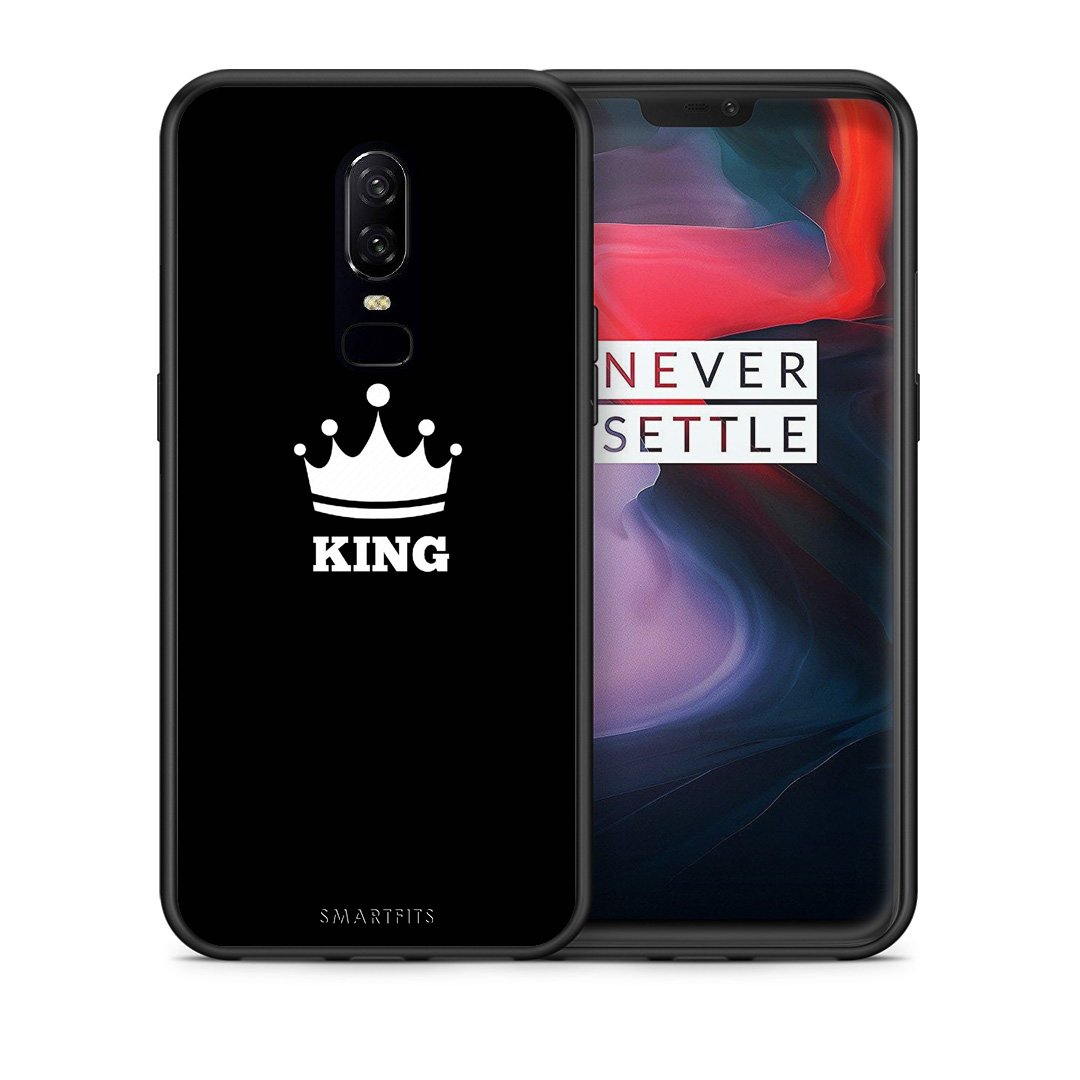 Θήκη OnePlus 6 King Valentine από τη Smartfits με σχέδιο στο πίσω μέρος και μαύρο περίβλημα | OnePlus 6 King Valentine case with colorful back and black bezels